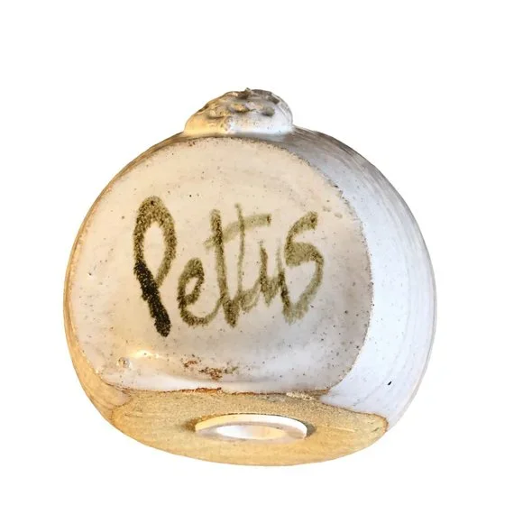 Vtg SIGNED John Pettus Art Pottery Stoneware Bunny Rabbit COIN BANK Folk Art - Picture 8 of 9